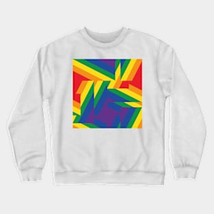 rainbow pride - distorted houndstooth Crewneck Sweatshirt